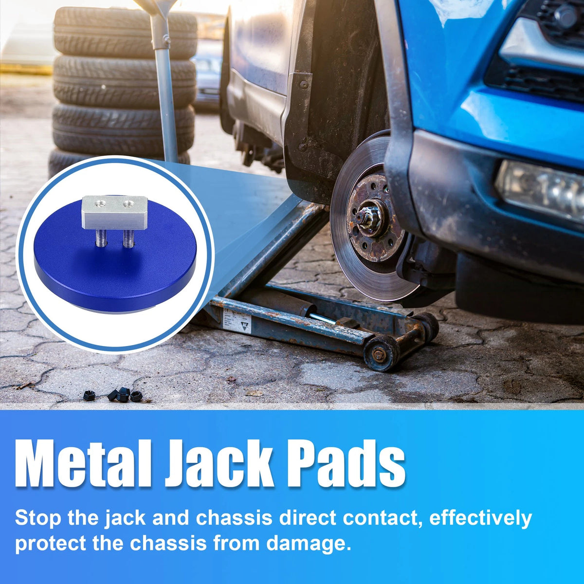 4 Pcs Jack Pad for Chevrolet Corvette C5 Frame Rail Blue (1997-2004)