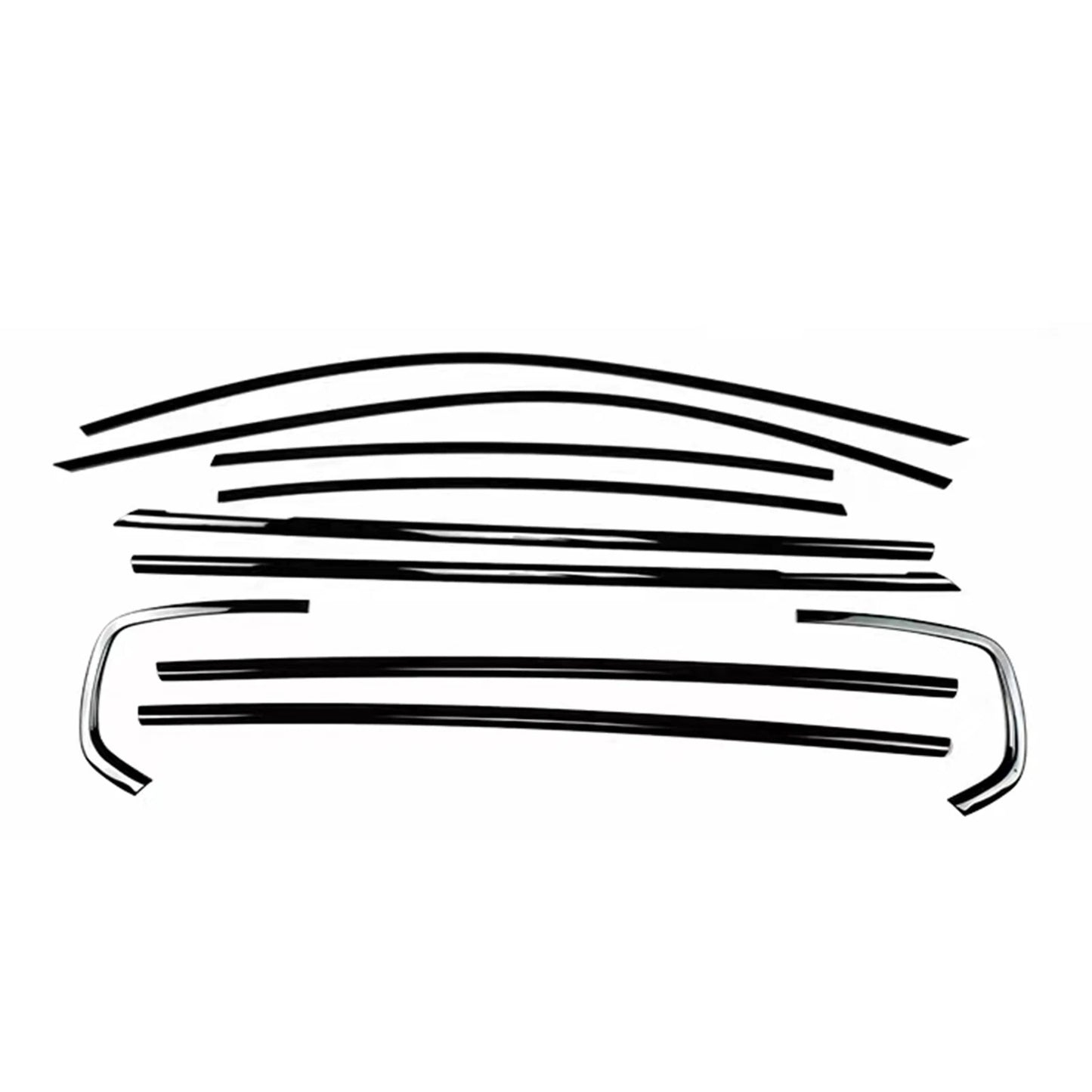 10 x Window Moulding Seal Belt Strips for Maserati Quattroporte (2014-2022)