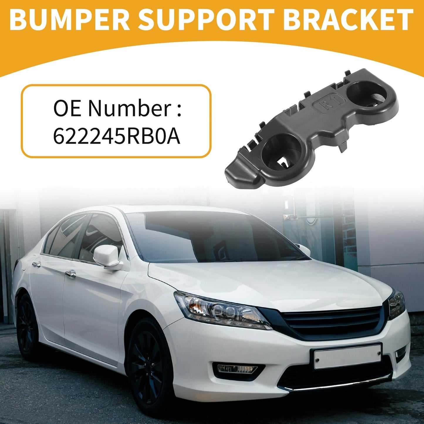 RH Front Bumper Support Bracket for Nissan Kicks (2018-2019) 1 Pc Black ABS