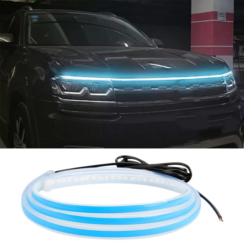 220cm Dynamic LED Hood Light Strip for Car DRL Daytime Running Light