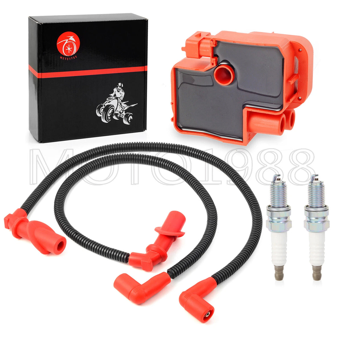 Ignition coil & Spark plug Cap W Wire for Polaris RZR S 4 800 EFI (2008–2010)