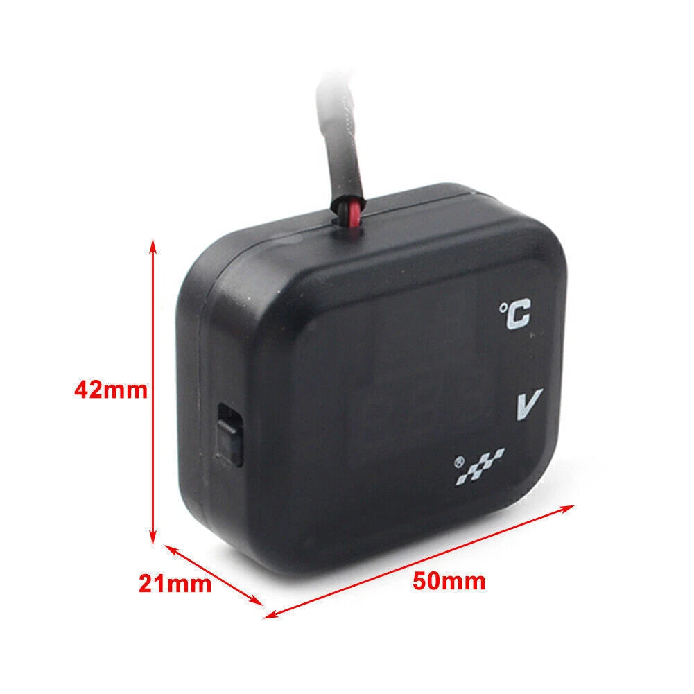 Air Temperature Gauge LED Voltmeter for Motorcycle
