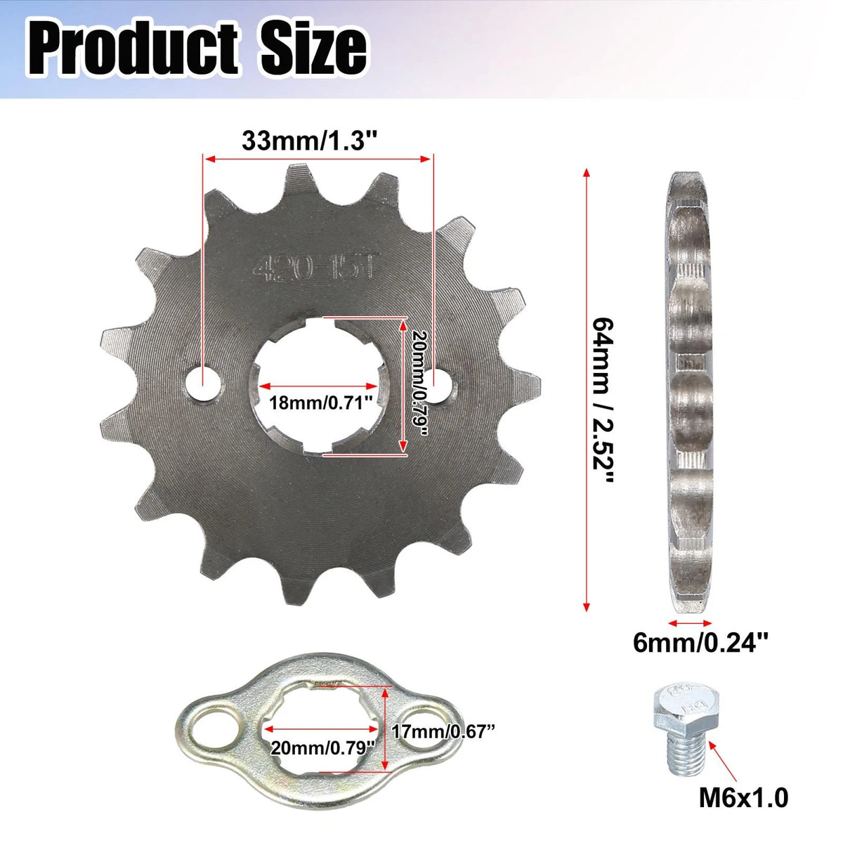 20mm Front Sprocket for Honda 50cc 70cc 90cc 110cc 125cc