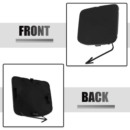 Bumper Tow Hook Cover Cap for Nissan Versa Sedan (2015-2019) Matte Black