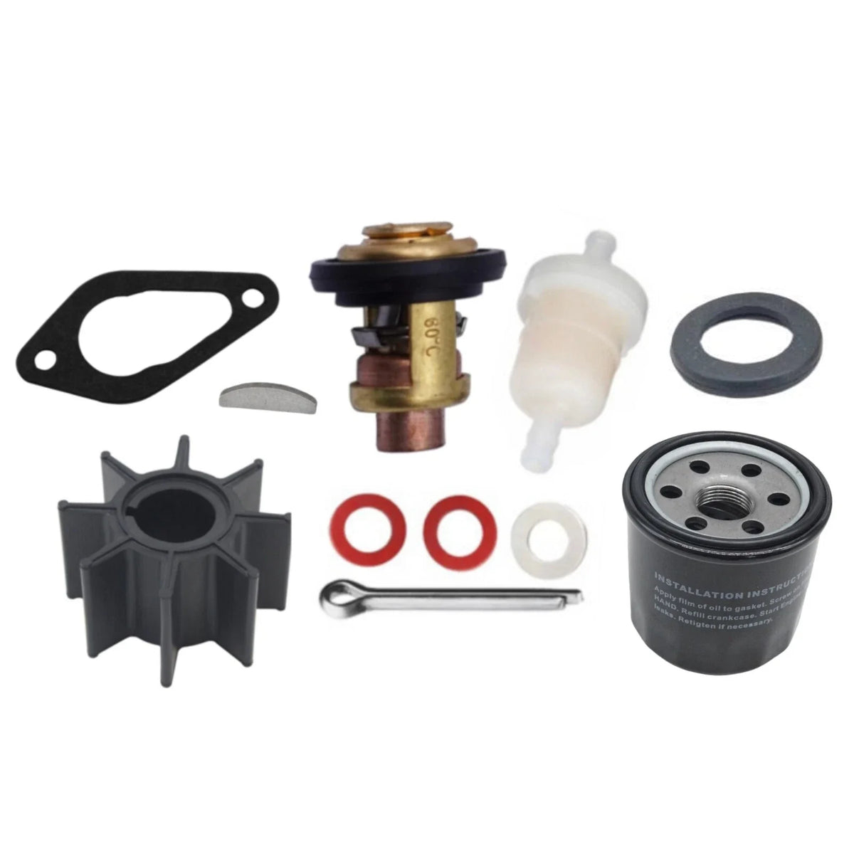 Outboard Maintenance Kit for Mercury Mariner 10-20HP Carb 2 CYL