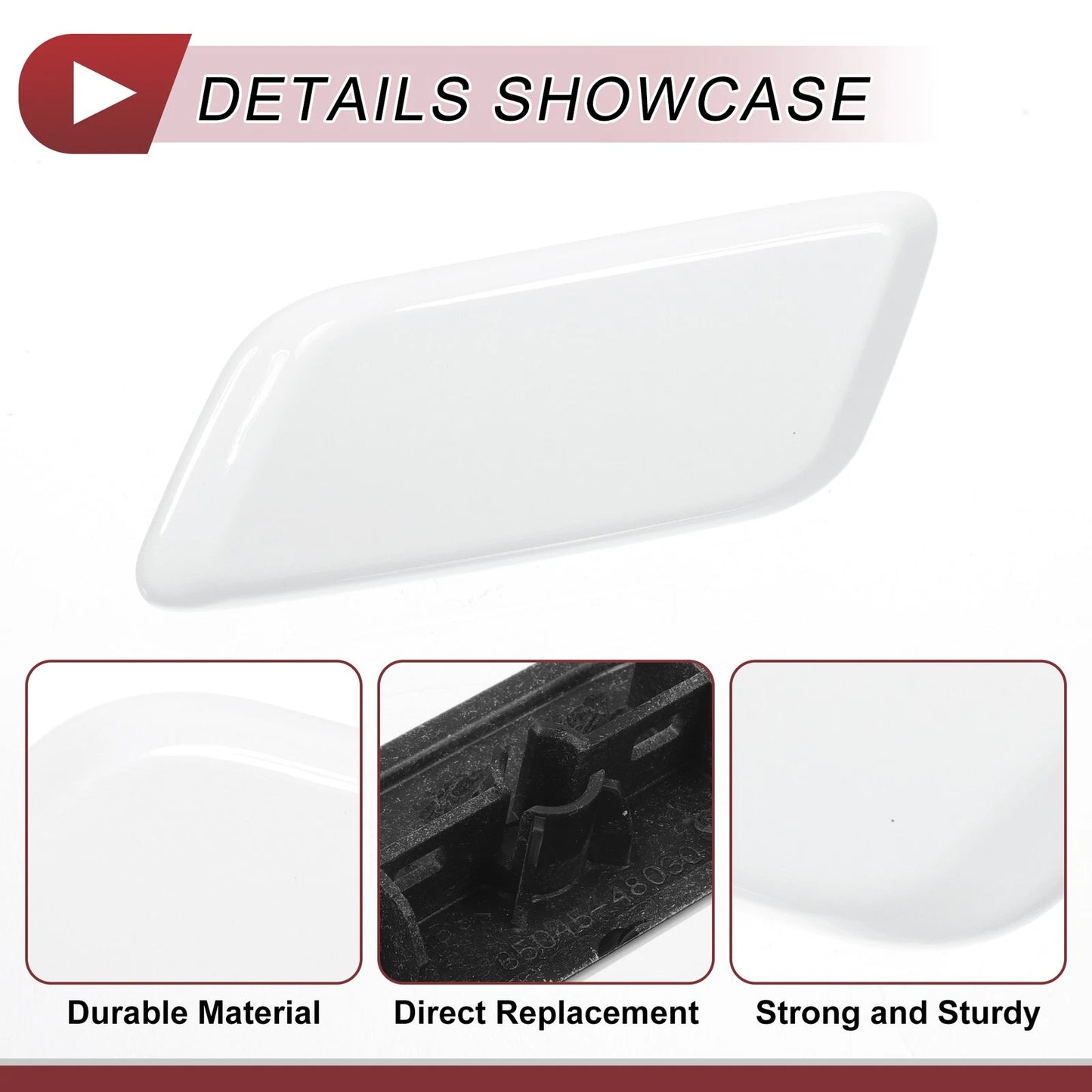Front Left Washer Nozzle Cover for Lexus RX350 (2012-2014) - White 1 x Cap