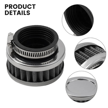 Air Filter Cleaner / 45MM Round Tapered Rubber Silver for Motorcycle