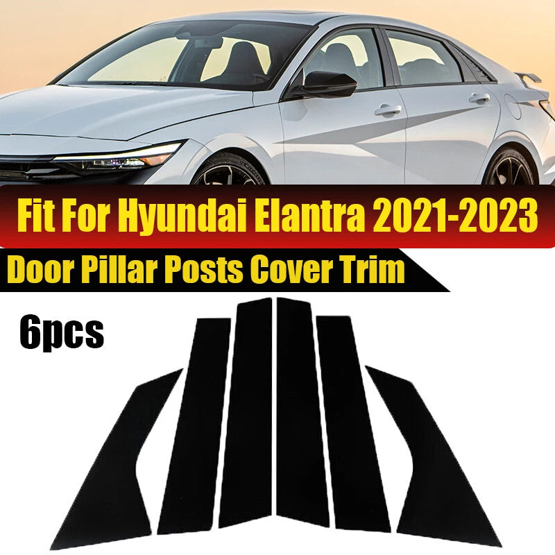 Pillar Post Door Moulding Trim Window Covers for Hyundai Elantra (2021-2023)
