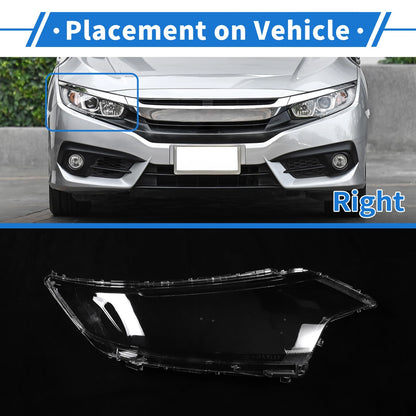 Front Right Headlight Lens Cover for Mitsubishi Outlander (2016-2021)
