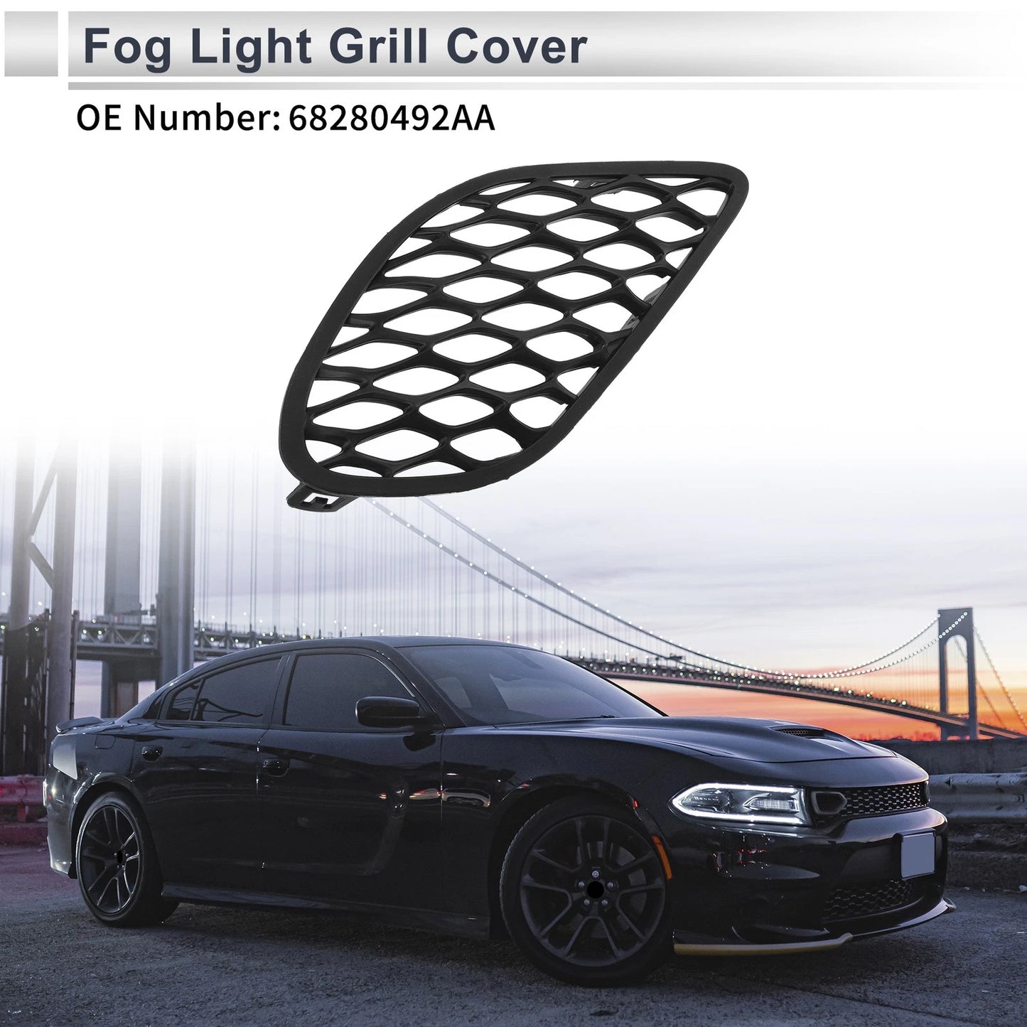 1 Pc Fog Light Grill for Dodge Charger (2015-2022)