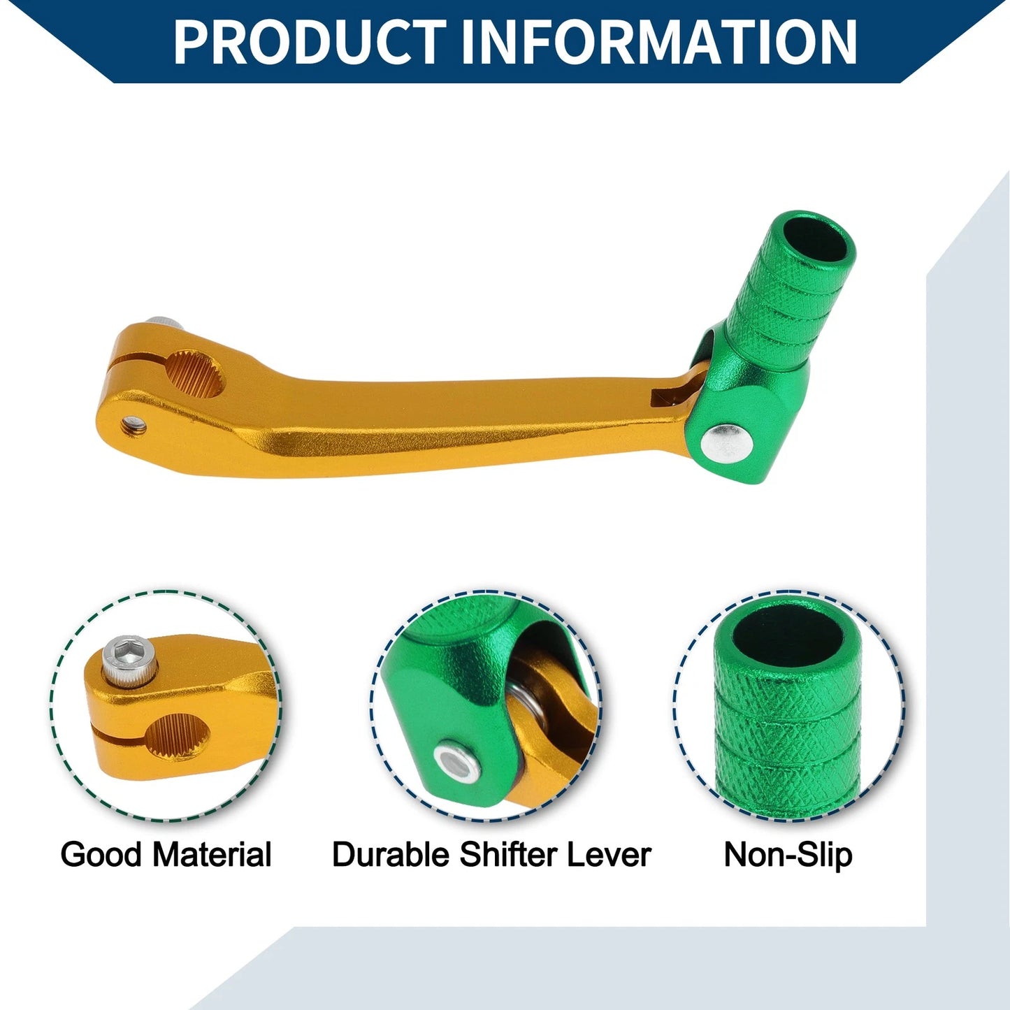 Gold Tone Green Motorcycle Gear Shifter Lever for Honda CRF150F (2003-2017)