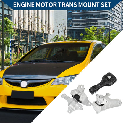 Engine Motor Trans Mount Set for Honda Civic L4 2.0L Automatic CVT (2016-2020)