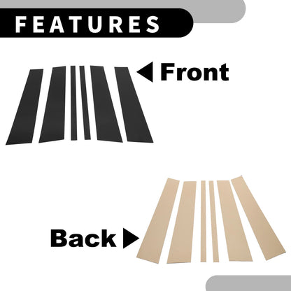 6 Pcs Car Pillar Window Trim Covers for Land Rover Range Rover Sport (06-13)
