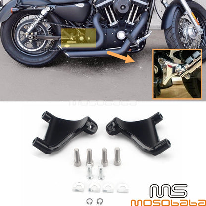 Rear Passenger Peg Foot Mount Kits for Harley Sportster XL883 XL1200 (2004-2023)