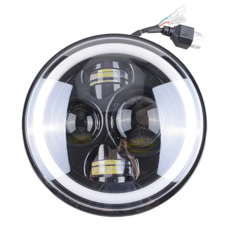 7" Round LED Headlights for Jeep Wrangler JK LJ TJ CJ (2007-2018)