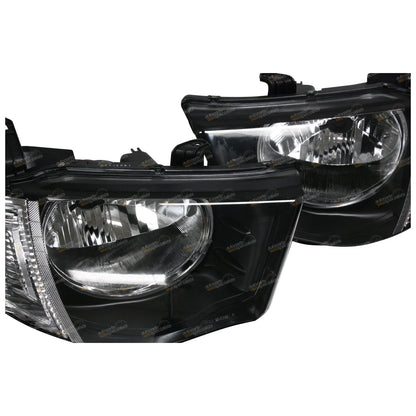 Clear Headlights Pair LH+RH Mitsubishi Triton MN Series (2009 - 2015)