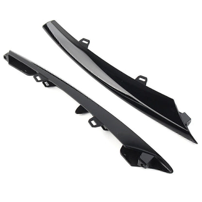 Gloss Black Front Side Grille Bumper Molding Trim for Jaguar XJ (2010-2015)