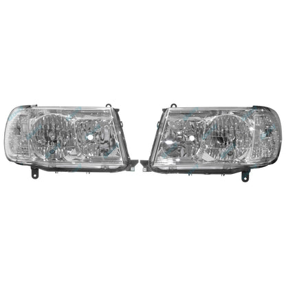 LH+RH Headlights Pair for Toyota Landcruiser 100 Series 2005-On Left Right L+R