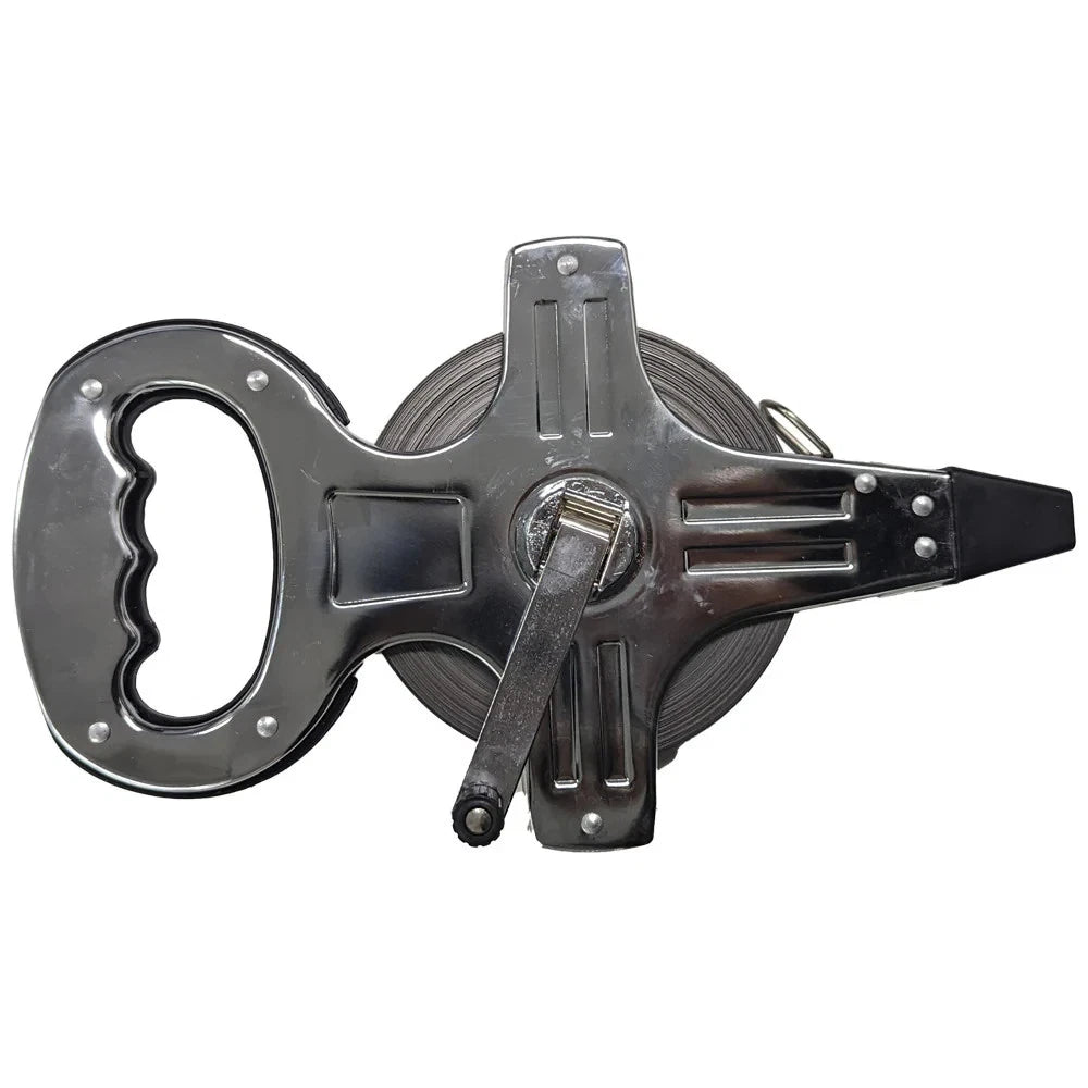 100m Stainless Steel Tape Measure Portable Retractable Ruler