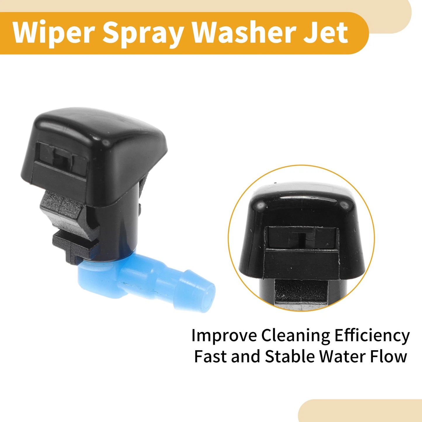 Windshield Washer Nozzle Kit for Ford Fusion (2008-2012) - Includes Fluid Hose