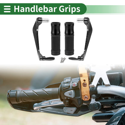 Motorcycle Hand Grips Cover Kit Handlebar End Grips Aluminum Alloy Black for Motorcycle