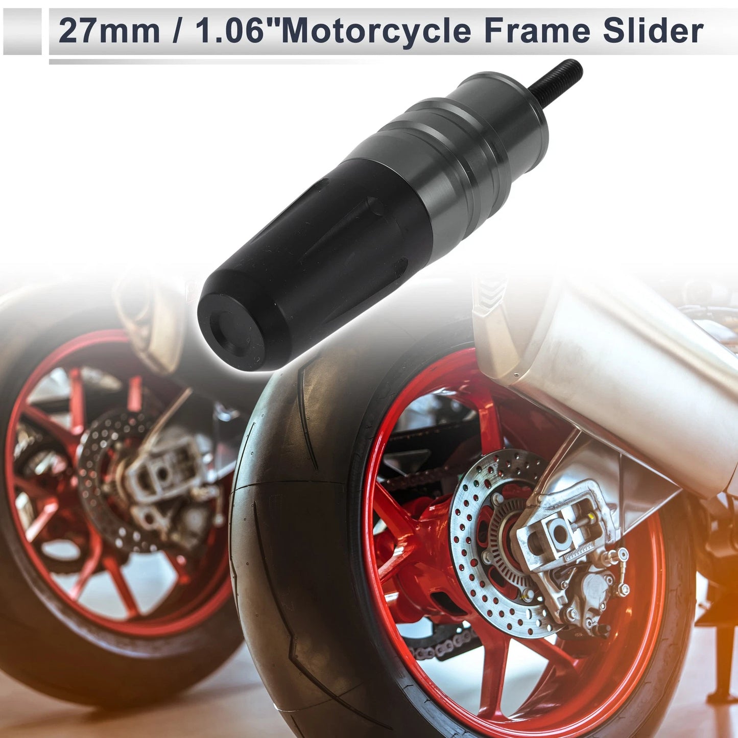 16mm Aluminum Alloy Motorcycle Slider Frame Bolt Nut Titanium Tone