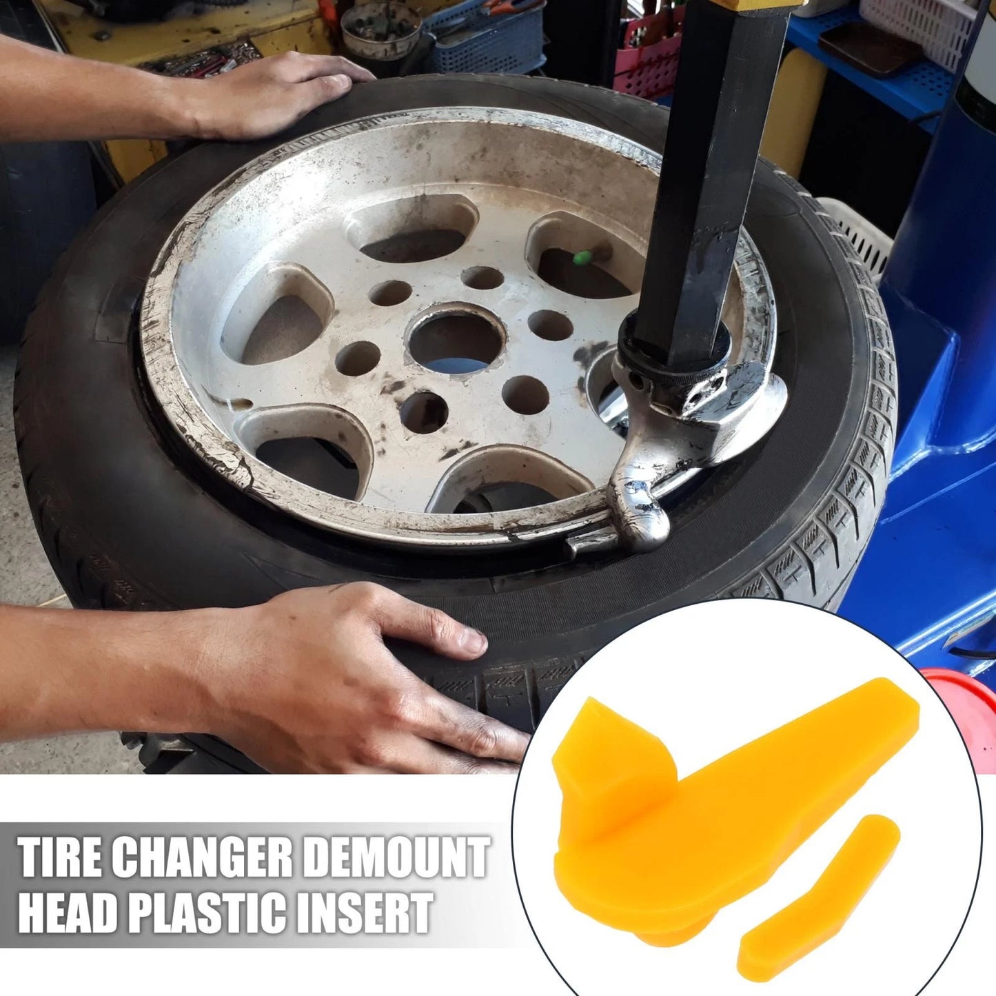 Demount Head Plastic Insert 2.28x0.87x1.02 in for Motorcycle