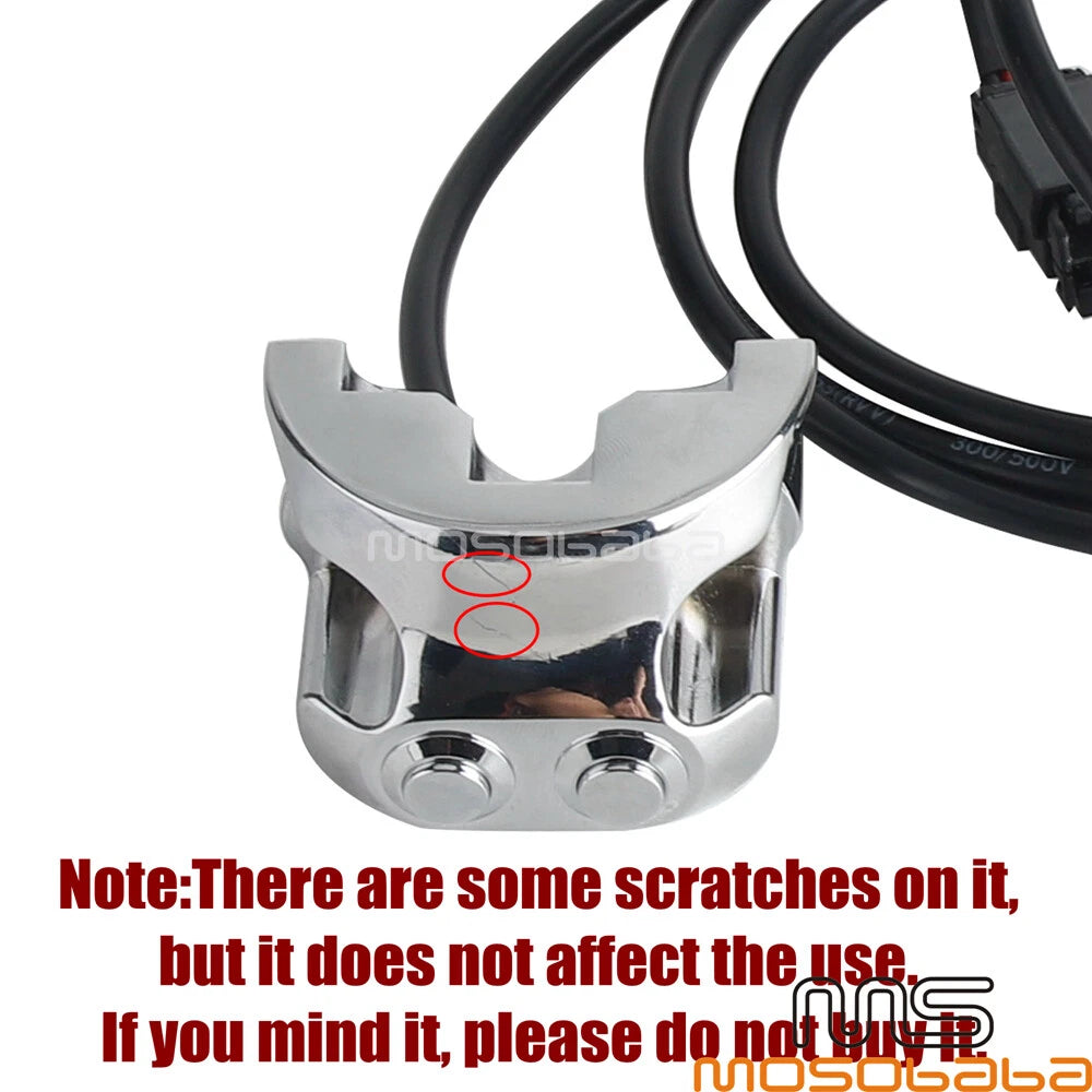 Chrome Air Ride Suspension Control Handlebar Switch for Harley Dyna Softail (2006-2023)