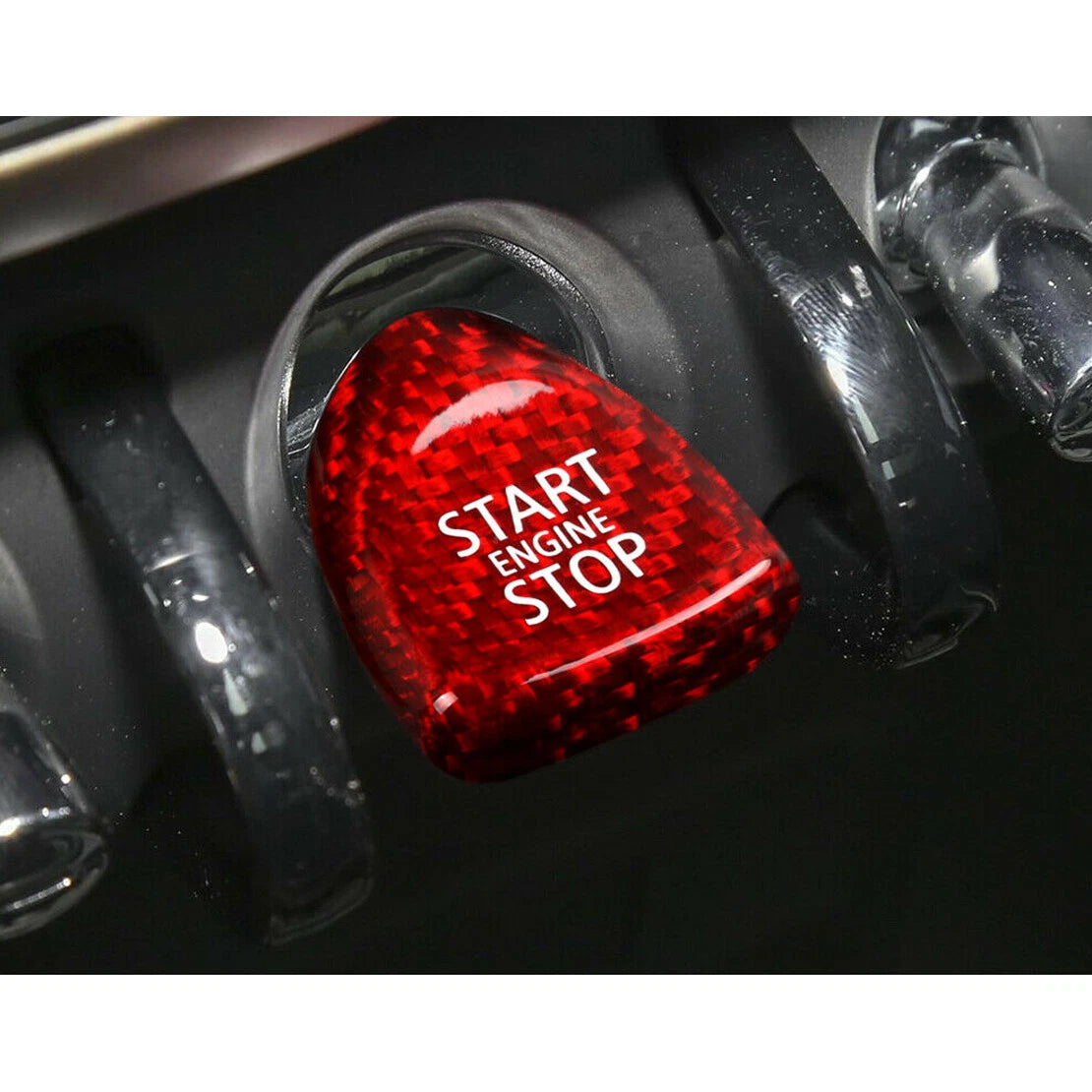 Carbon Fiber Engine Start Stop Button Cover for Mini Cooper F55 F56 F57