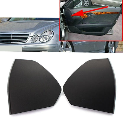 Black Front Door Upper Cover Trim Pair for Mercedes Benz E-Class (2003-2009)