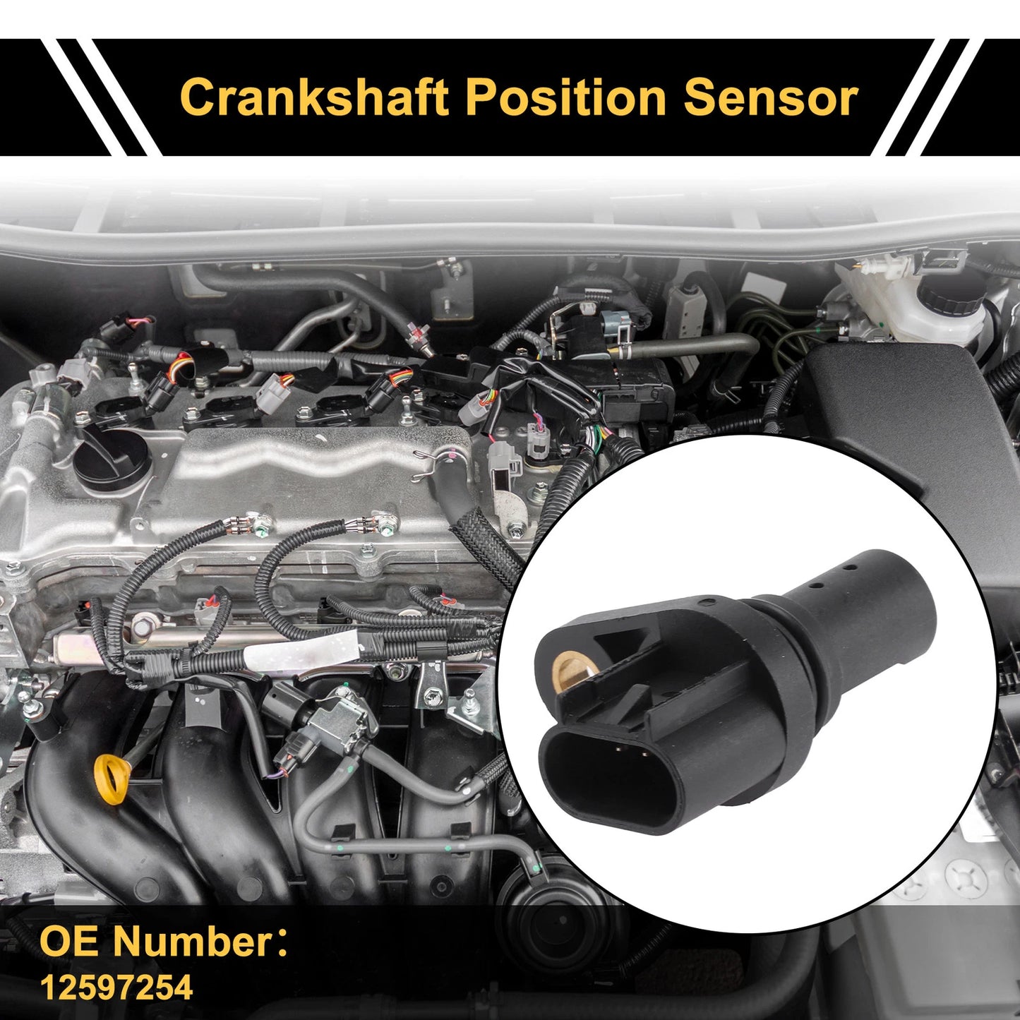 1x Crankshaft Position Sensor 4.2 for GMC Envoy (2008-2009)