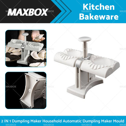 2in1 Dumpling Maker Mould - Double Head Stainless Steel for Kitchen