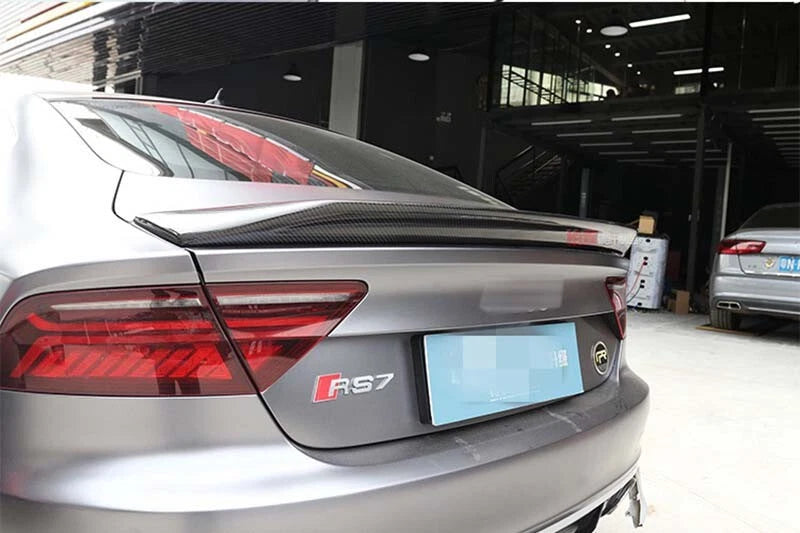 Real Carbon Fiber Rear Wing Trunk Spoiler For Audi A7 S7 2013-2017