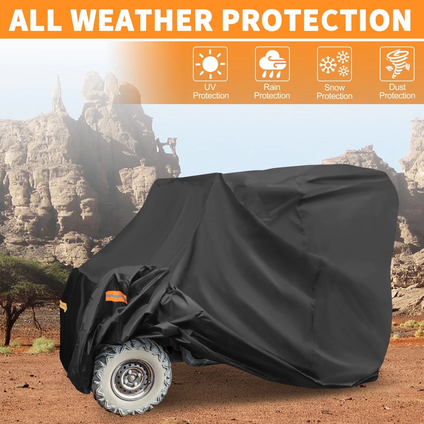 Waterproof UTV Cover for Honda Pioneer 1000 Black 210D PU (2016-2023)