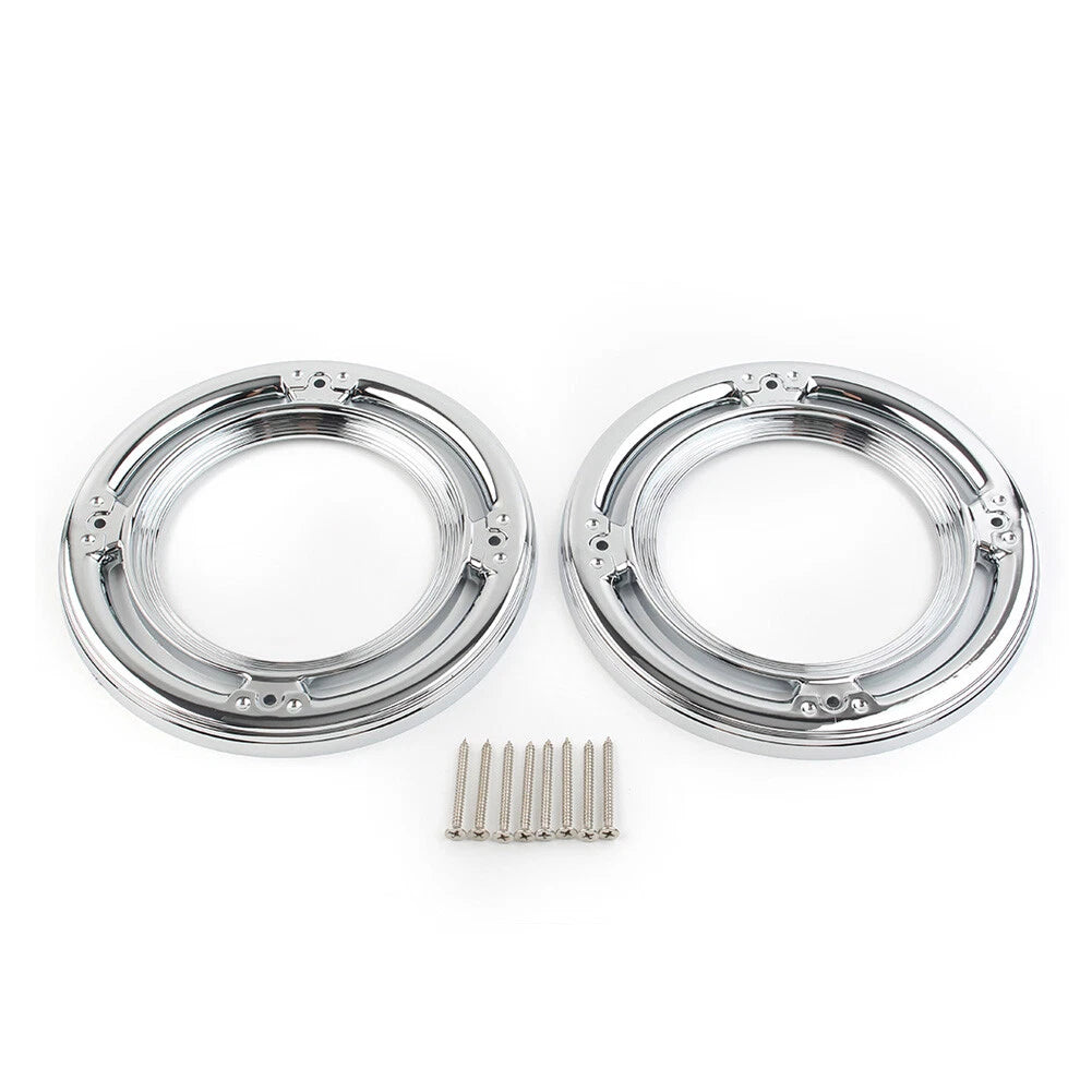 Rear Speaker Accent Cover Trim Chrome for Harley Road Street Tri Electra Glide