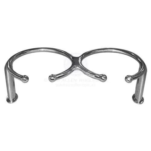Double Stainless Steel Drink Holder for Caravan/Boat/RV/Camper Trailer