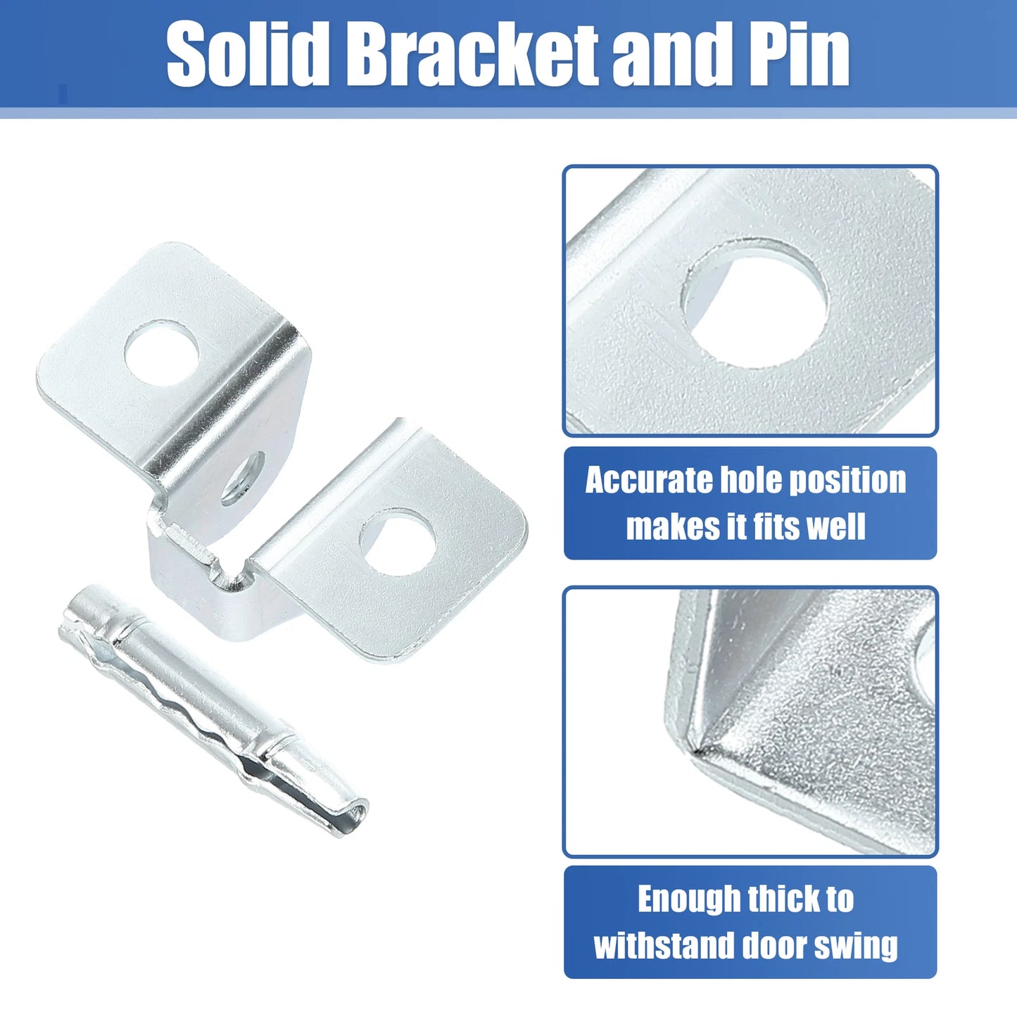 2 x Door Check Bracket & Pin for Jeep Cherokee (1984-2001)