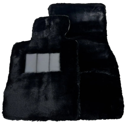 Black Sheepskin Floor Mats for BMW 7 Series F02 (2009-2015) - AutoWin