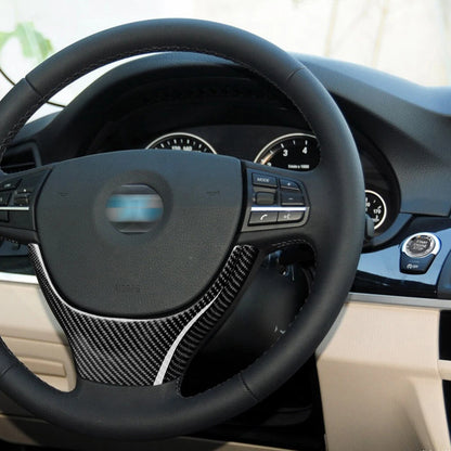 Real Carbon Fiber Steering Wheel Cover Trim fit For BMW F10 530i 535i 550i GT