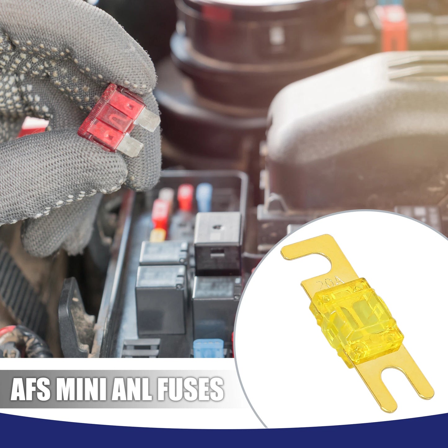 5 x 20A AFS Mini ANL Fuses for Car Truck Motorcycle Boat Audio