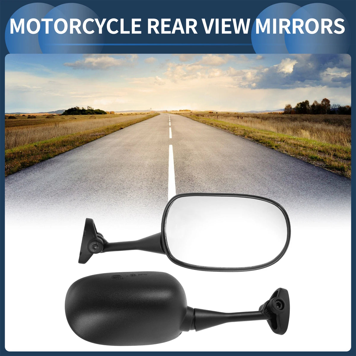 Set of 2 Motorcycle Rear View Mirrors for Honda CBR600RR (2003-2012)