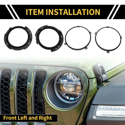 7 Inch Round Headlight Mounting Bracket Set for Jeep Wrangler (2007-2018)