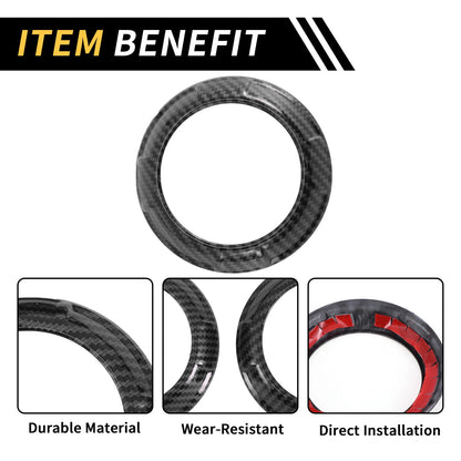 AC Vent Dashboard Decoration Rings for Jeep Wrangler JK JKU (2011-2017) Black