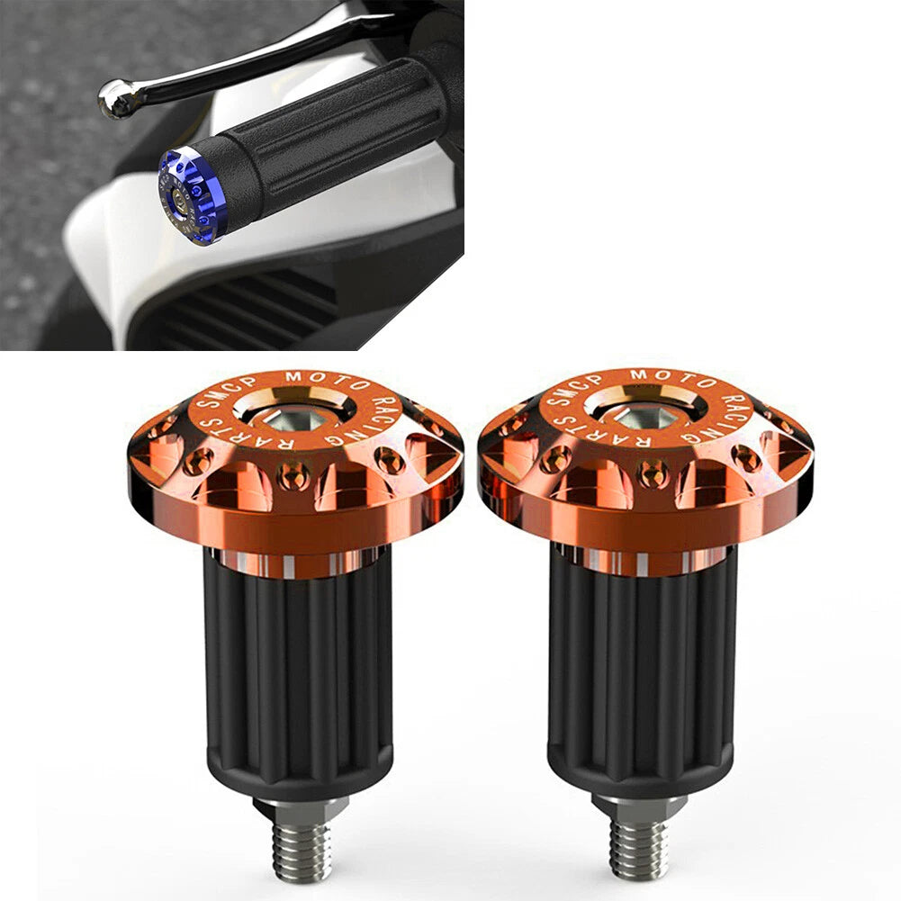 7/8" Motorcycle Dirt Bike Handlebar Grip End Cap Plug Slider - Orange