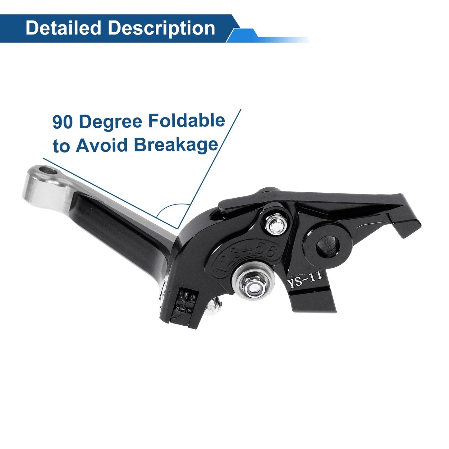 Adjustable Brake Clutch Levers for Honda X11 (2000-2001) - Black Silver Tone