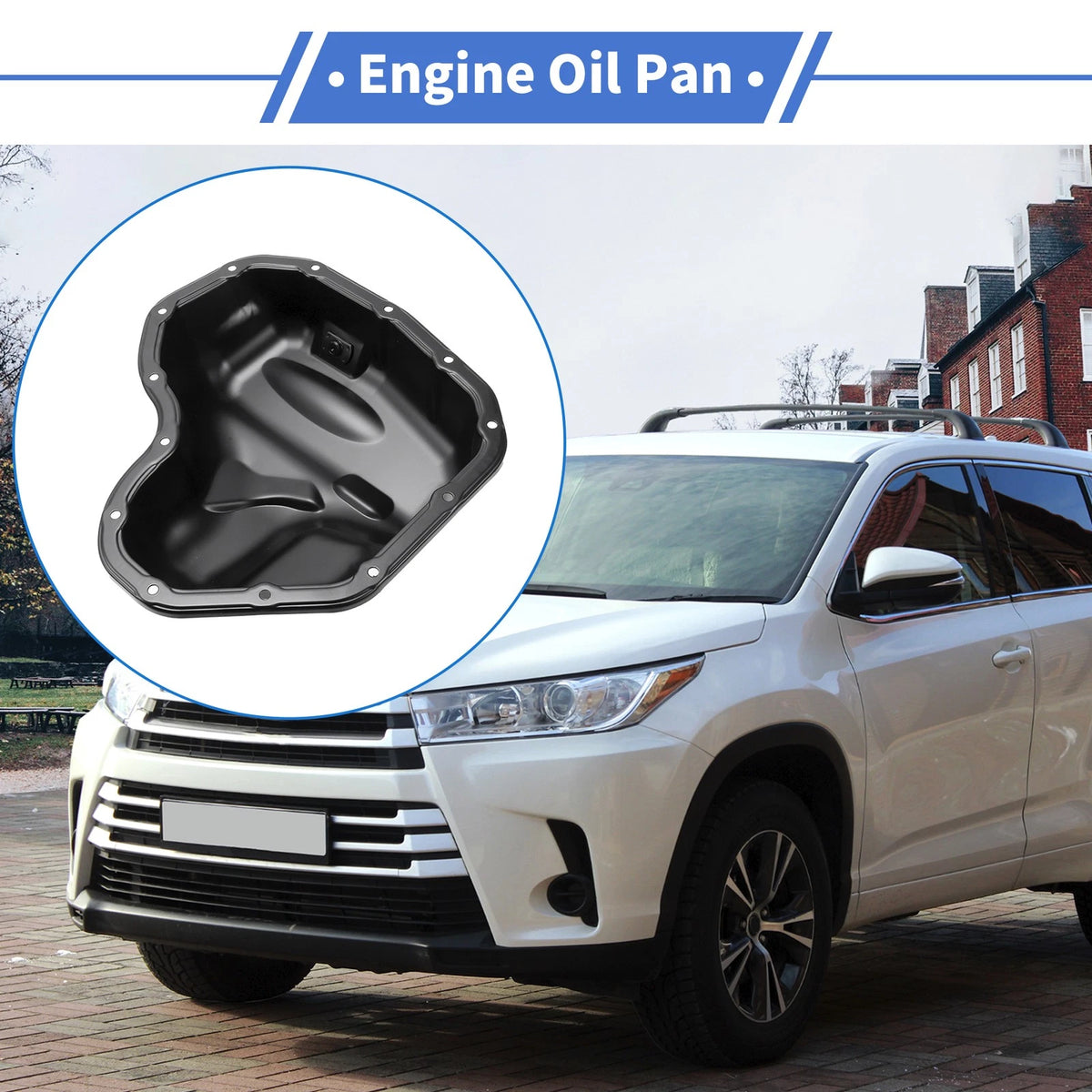Engine Oil Pan for Toyota Highlander 2009-2019 - 1 x Iron Black
