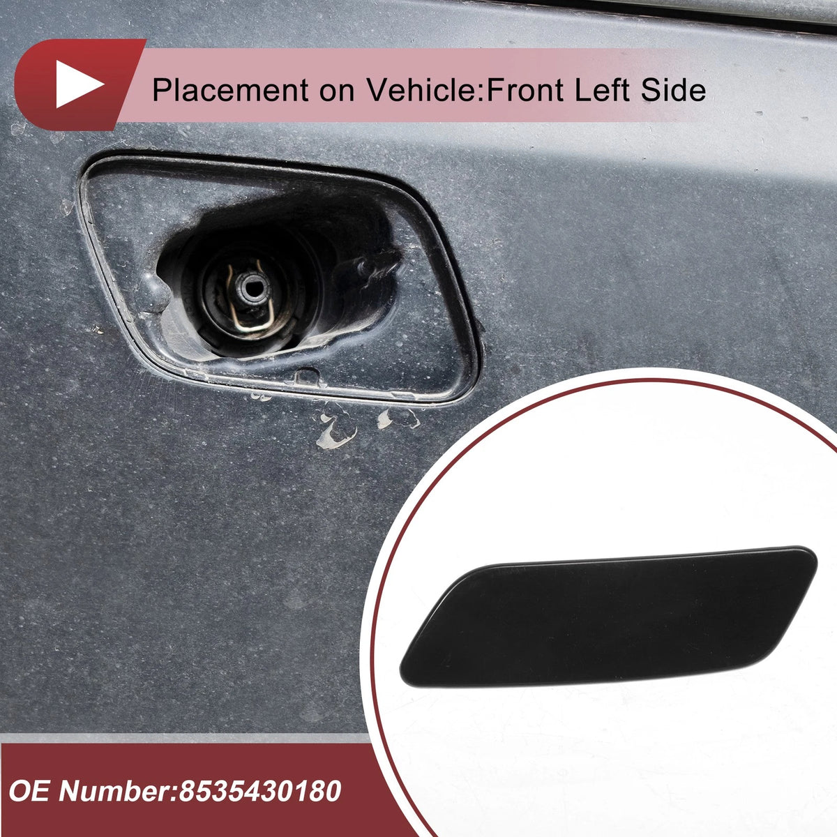 Front Left Washer Nozzle Cover for Lexus GS200t (2016-2019) - Unpainted 1 x Cap