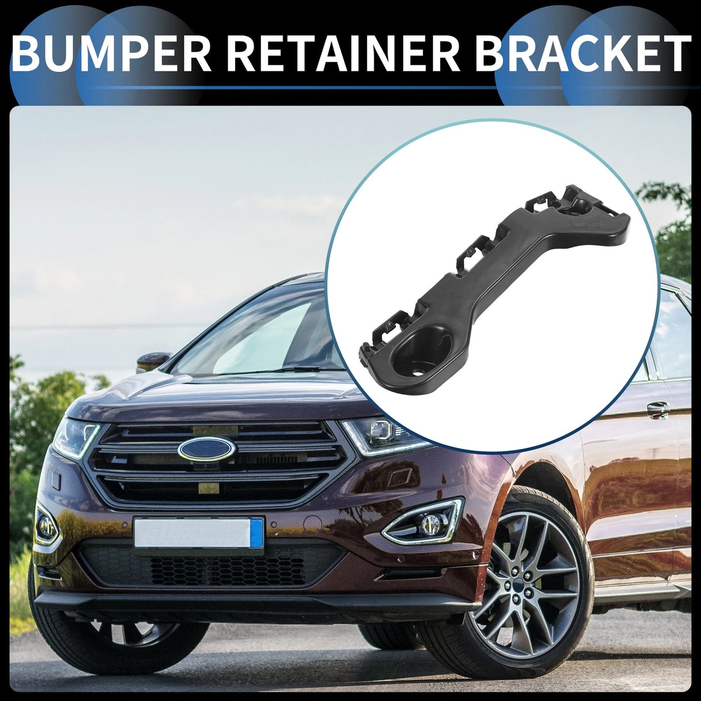 Left Front Bumper Retainer Bracket for Ford Edge (2011-2014)