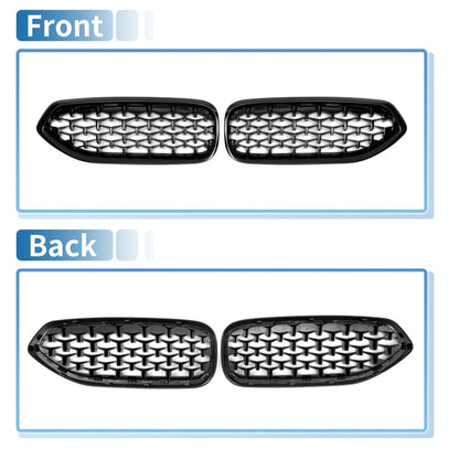 Front Upper Bumper Grille for BMW Z4 G29 2018-2024 Gloss Black (2 x)