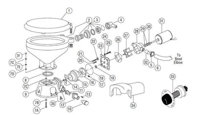 Jabsco Toilet Service Kit for Standard Toilet (37010)